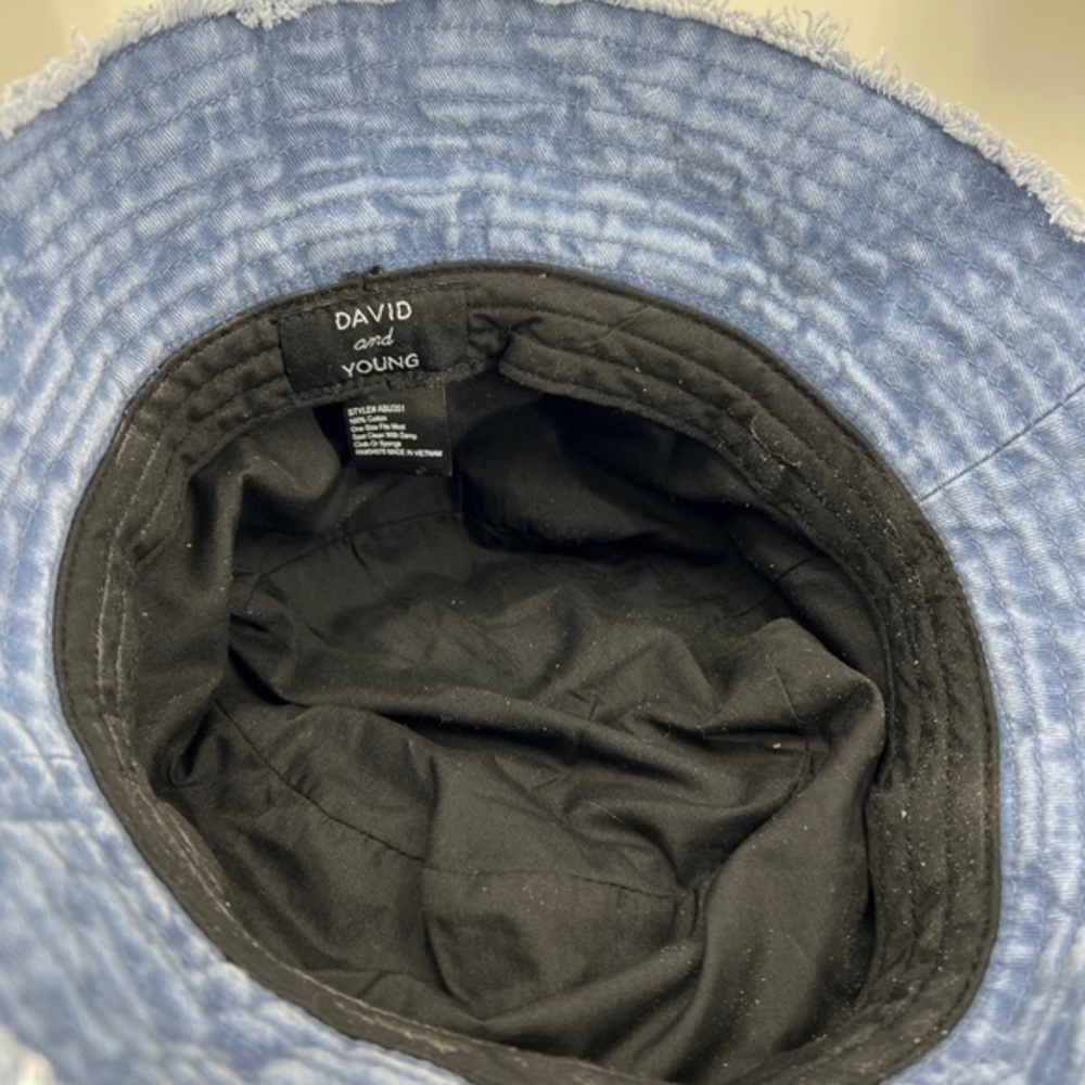 David and Young denim cotton patchwork bucket hat. - Picture 5 of 10